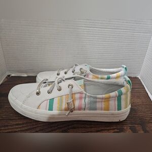 Sperry Women's SEACYCLED Crest Vibe Resort Striped Sneakers - Off White (C)